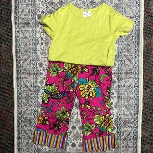Hanna Andersson Yellow and Pink Pajama Set